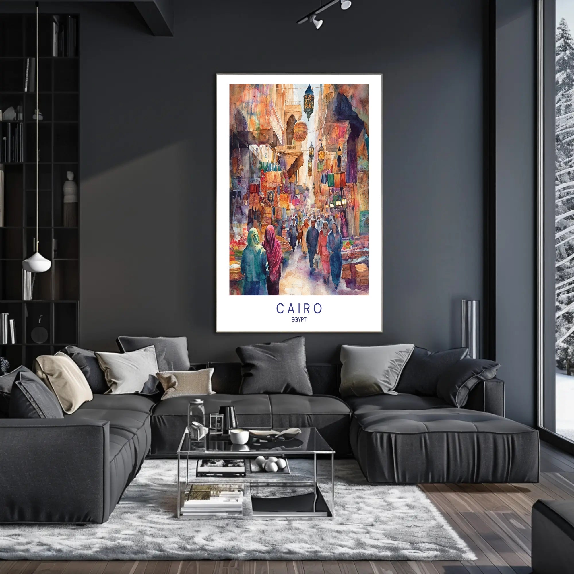 Cairo Market Scene Poster PosterGoat