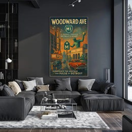 Woodward Ave A Journey Through Detroits Heart Poster PosterGoat