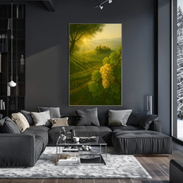 Golden Vineyard Sunrise Poster