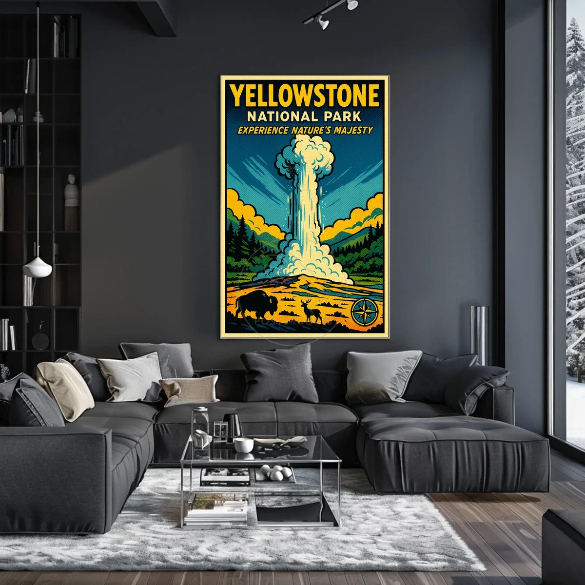 Yellowstone Geyser Adventure: National Park Poster