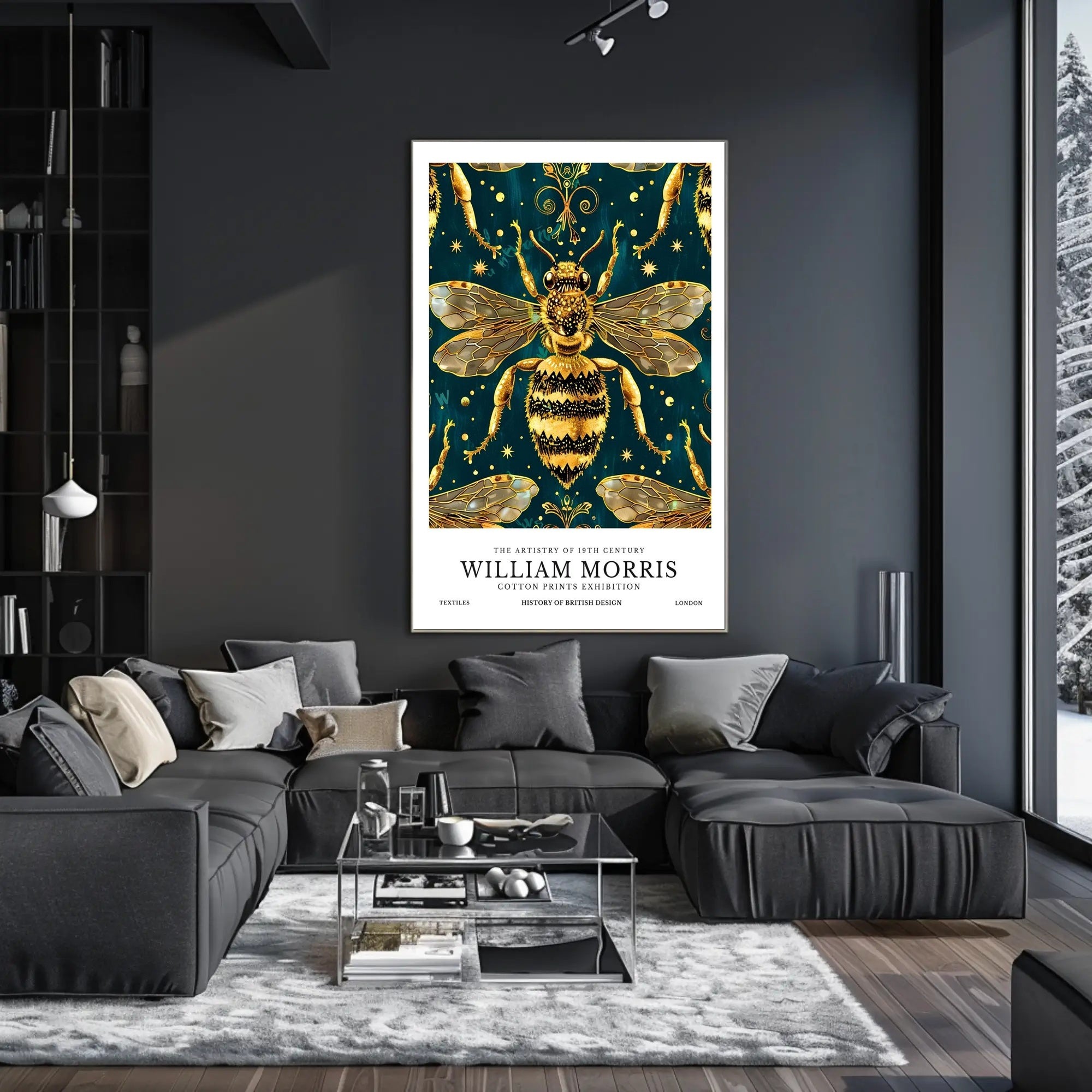 Victorian Era Bee Artistry Heritage William Morris Art Poster
