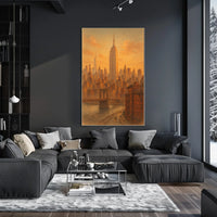New York City Skyline At Sunset Poster