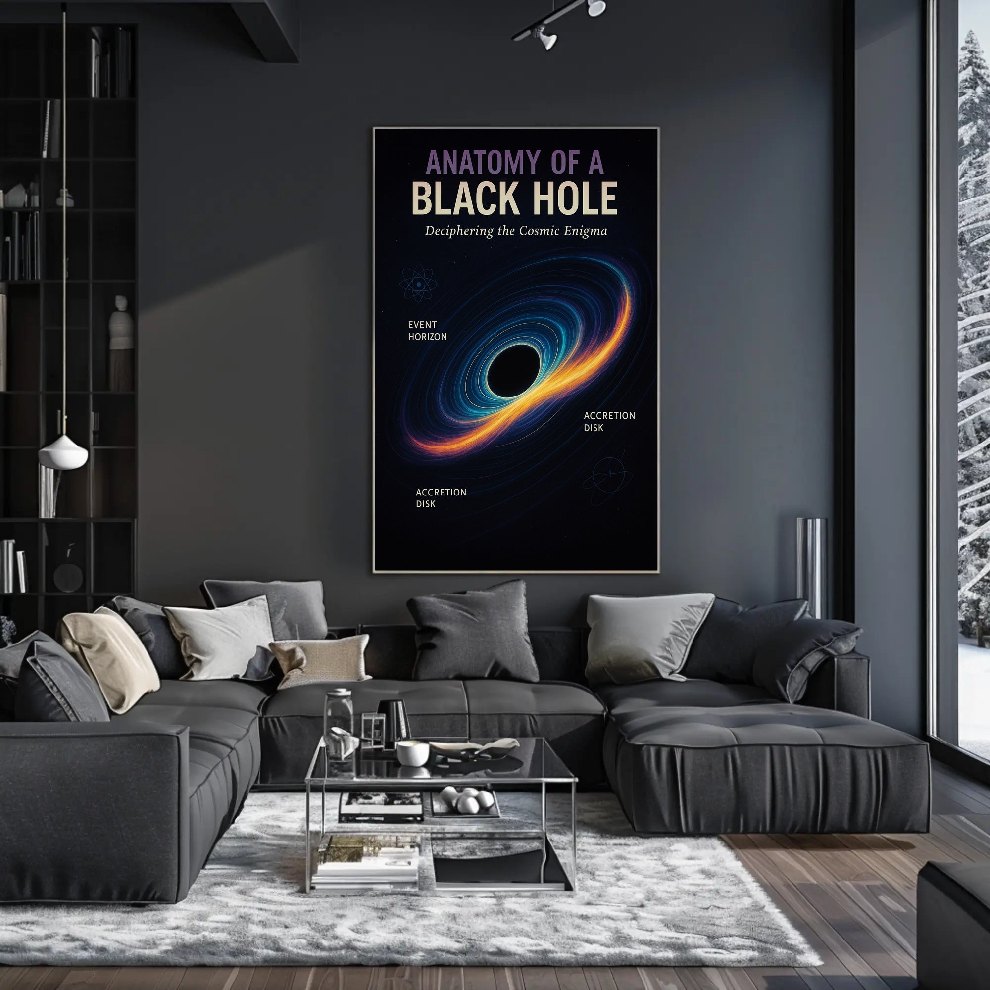 Anatomy of a Black Hole Infographic Educational Poster