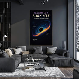 Anatomy of a Black Hole Infographic Educational Poster