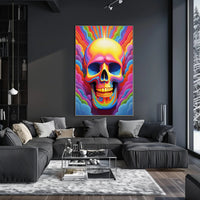 Vivid Skull Illusion Poster PosterGoat