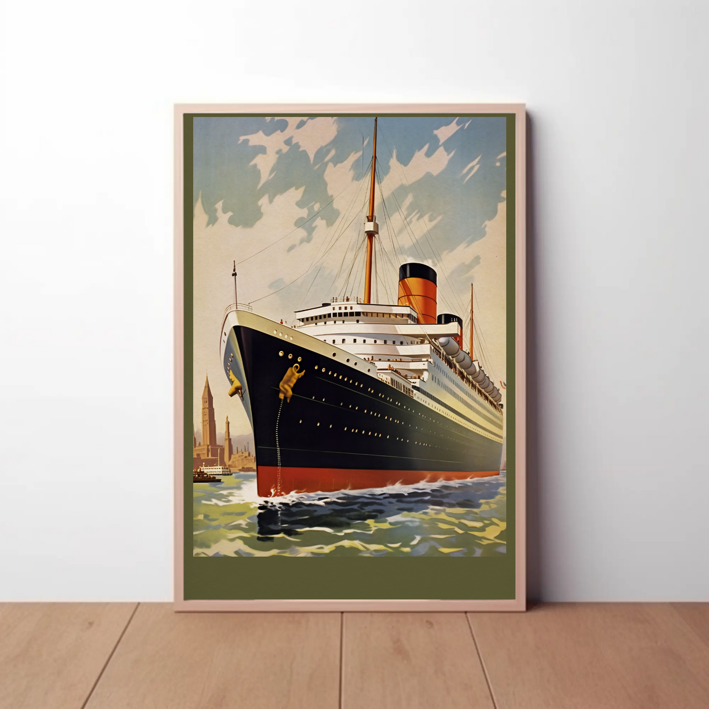 Ocean Liner Venice Skyline Maritime Poster Travel Poster
