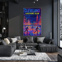 Cleveland Lakefront Glow Poster
