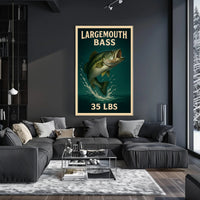 Largemouth Bass  35 LBS Poster PosterGoat