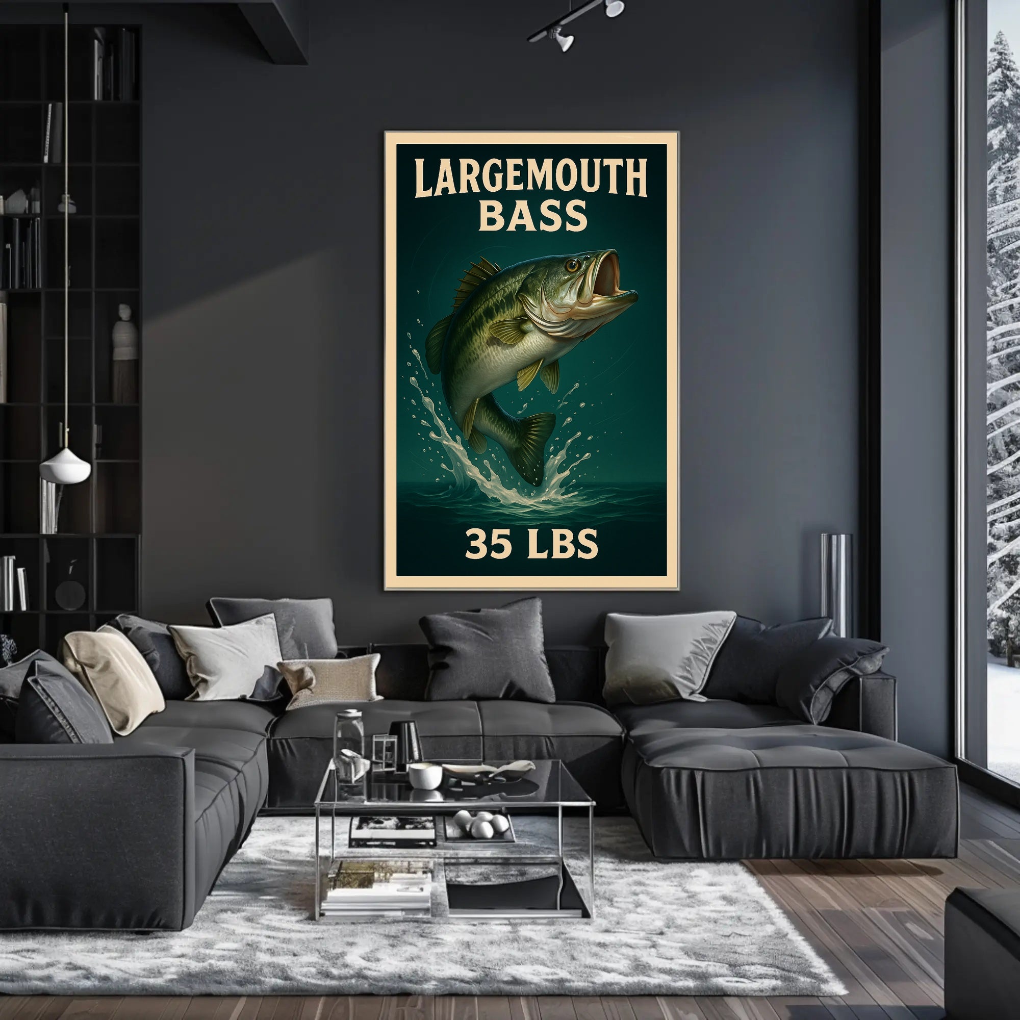 Largemouth Bass  35 LBS Poster PosterGoat
