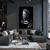Elegant Floyd Portrait Classic Black and White Artistic Poster