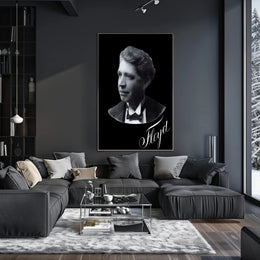 Elegant Floyd Portrait Classic Black and White Artistic Poster
