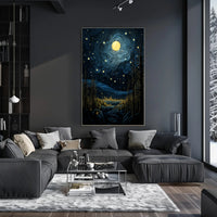Starry Night Landscape Poster PosterGoat