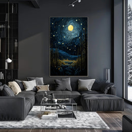 Starry Night Landscape Poster PosterGoat