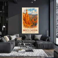 Bryce Canyon Watercolor Poster: Majestic Nature Art Print
