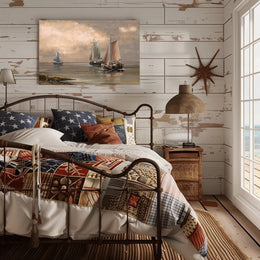Tranquil Sailboats at Sea Poster
