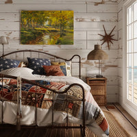 Serene Woodland Stream Poster