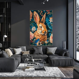 Enchanted Rabbit in Bloom Wall Art Print