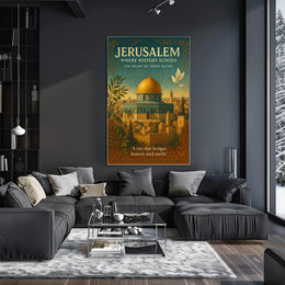 Jerusalem Vintage Travel Poster Wall Art