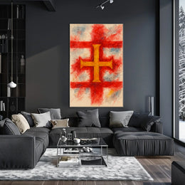 Abstract Cross Watercolor Wanderlust Poster