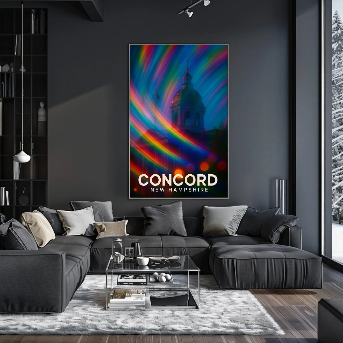 Concord Cityscape Vibrant Impressionism Chic Poster