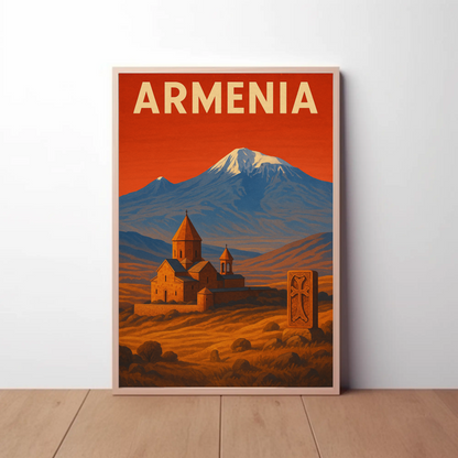 Armenia's Enchanting Heritage Vintage Travel Poster