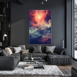 Celestial Mountainscape Poster