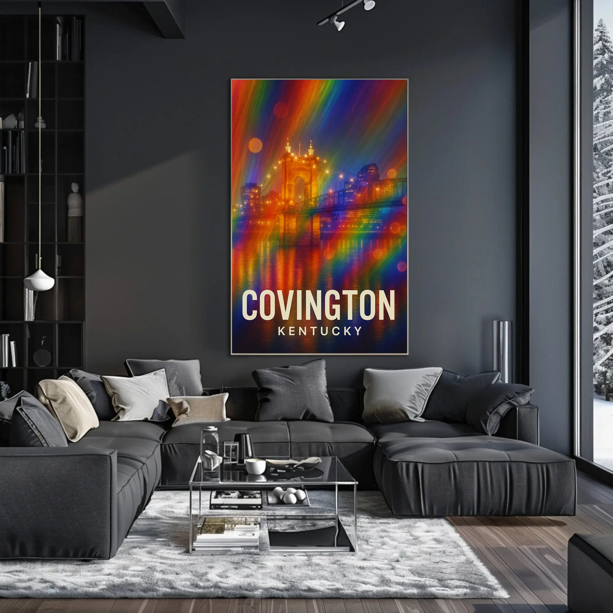 Covington Nightscape Impressionism Decor Lovers Poster