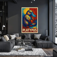 Vibrant Platypus Mosaic Poster