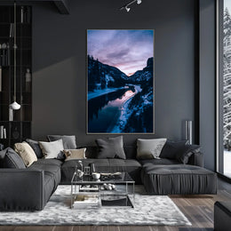Winter Twilight Landscape Poster