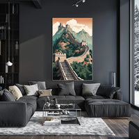 Majestic View of China's Great Wall Cultural Heritage Poster
