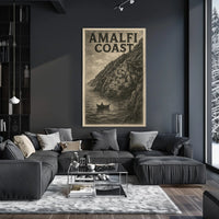 Amalfi Coast Poster Wall Art 18x24 Coastal Decor Gift