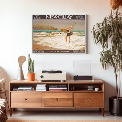 Newquay Cornish Riviera Travel Poster