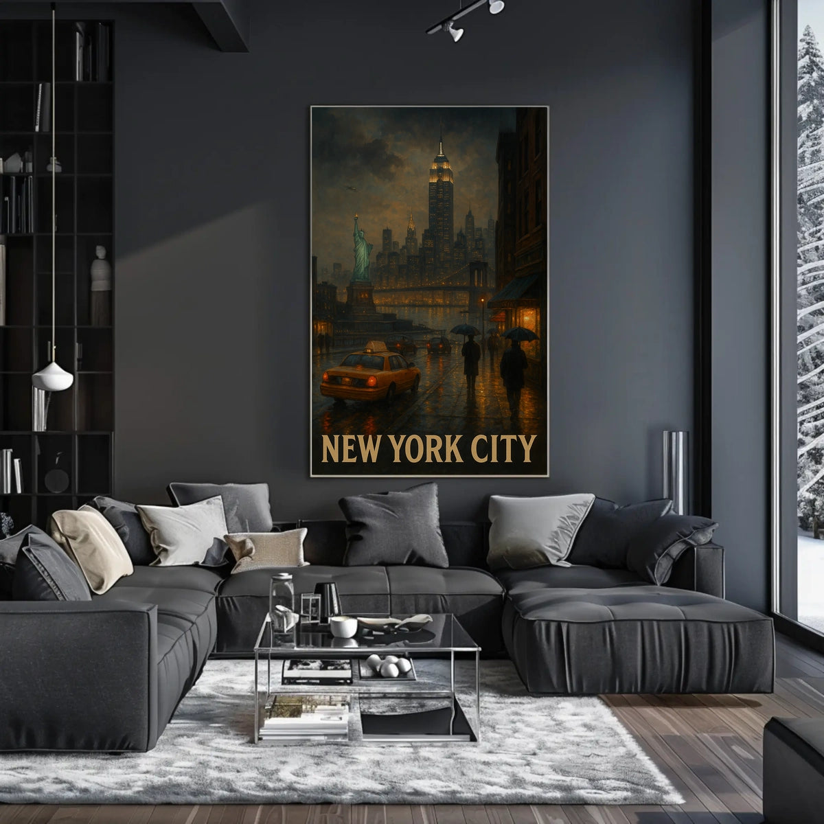 New York City at Dusk Poster