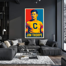 Jim Thorpe Iconic Athlete Poster