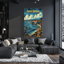 Santa Barbara Coastal Charm Travel Poster