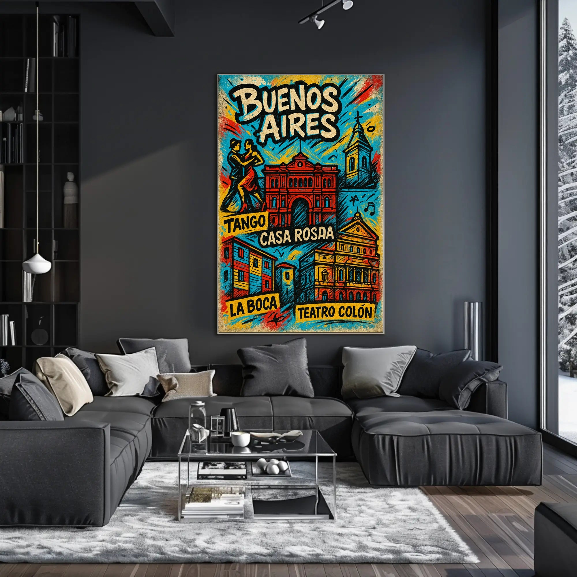 Buenos Aires Highlights Vintage Poster Print PosterGoat