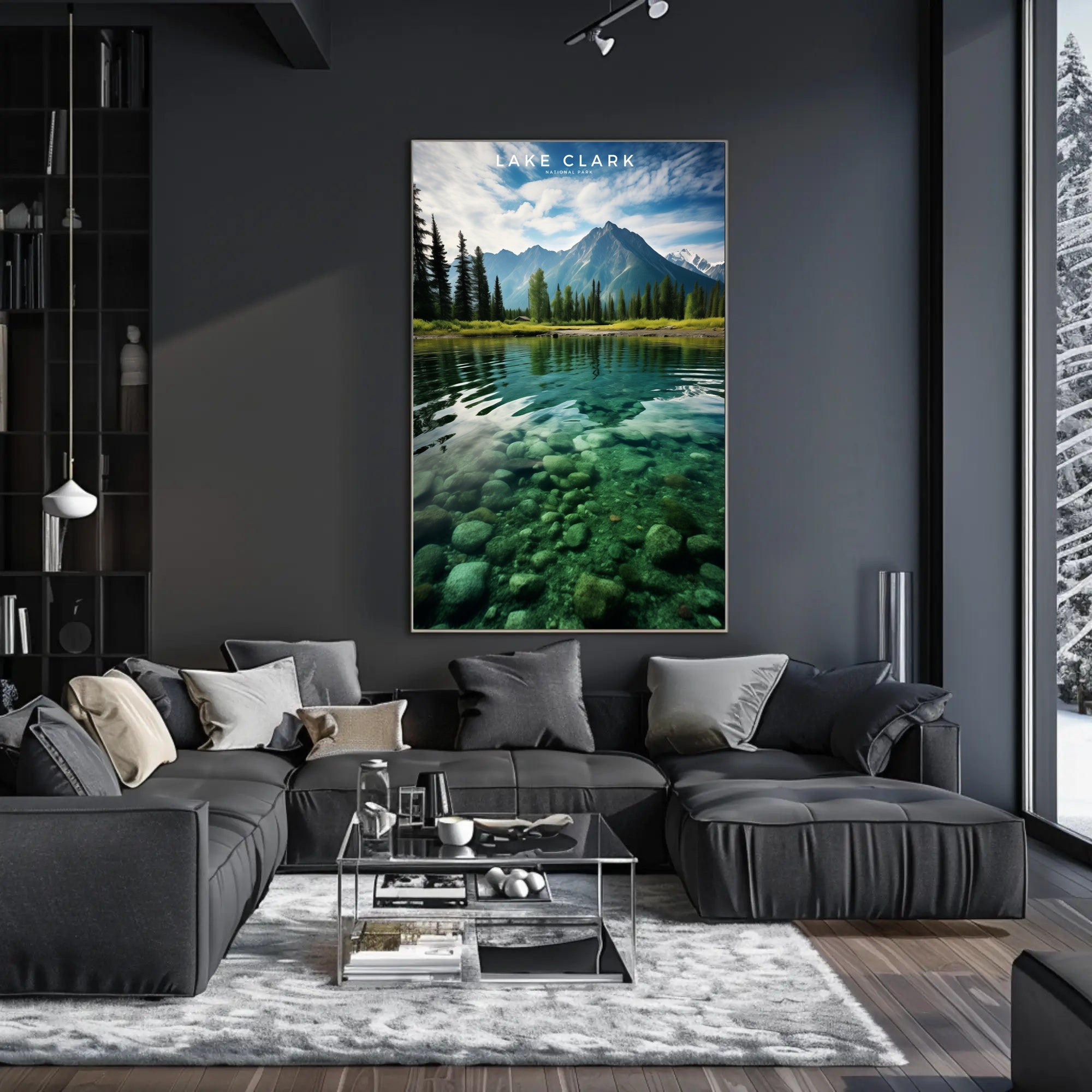 Lake Clark Tranquil Travel Poster Wall Art