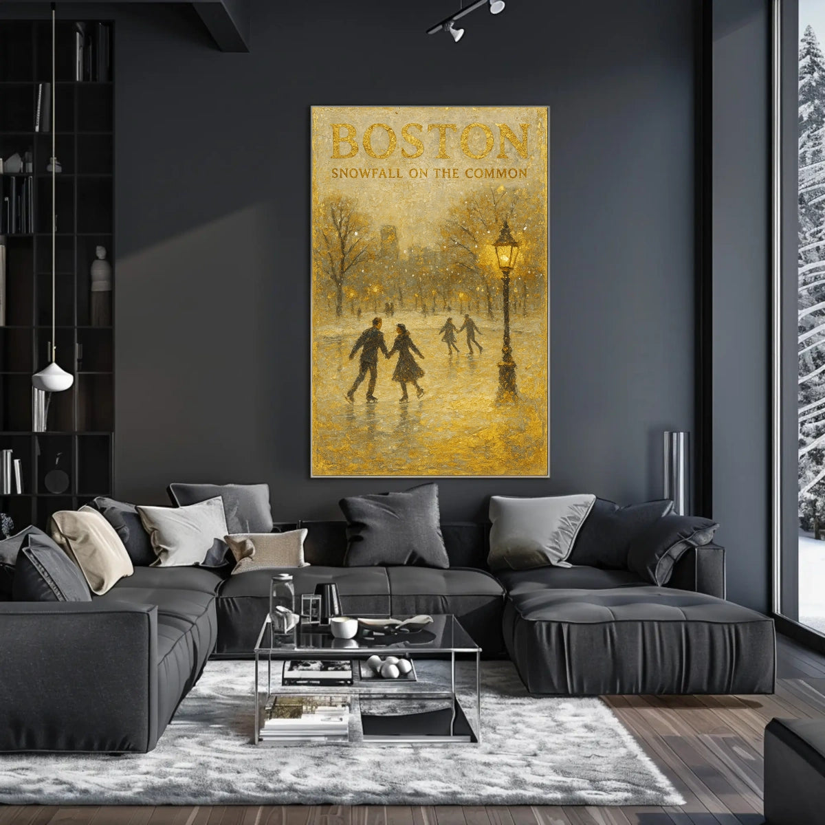 Boston Snowfall On The Common Poster