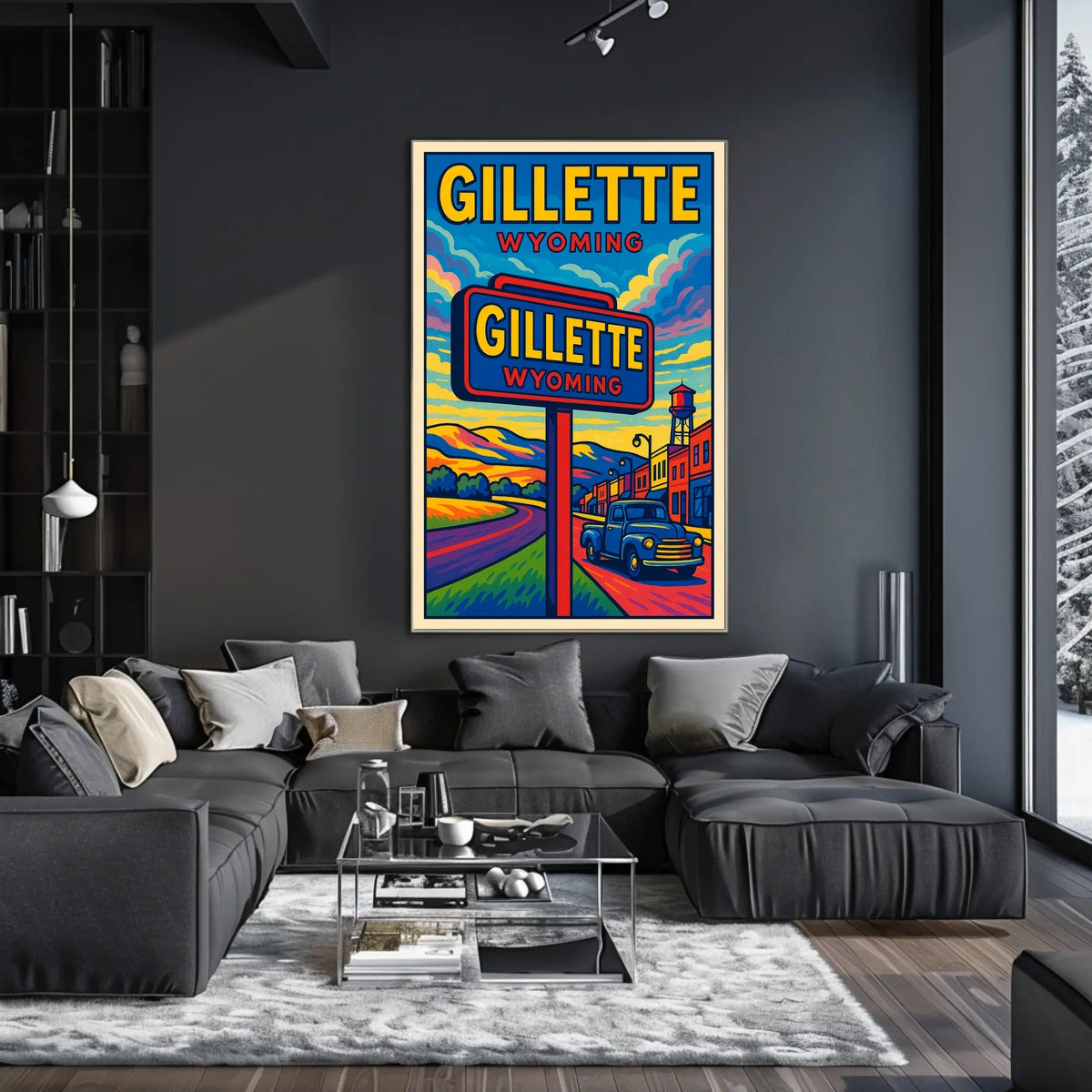 Gillette, Wyoming Vibrant Landscape Poster