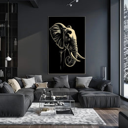 Majestic Elephant Illustration Poster