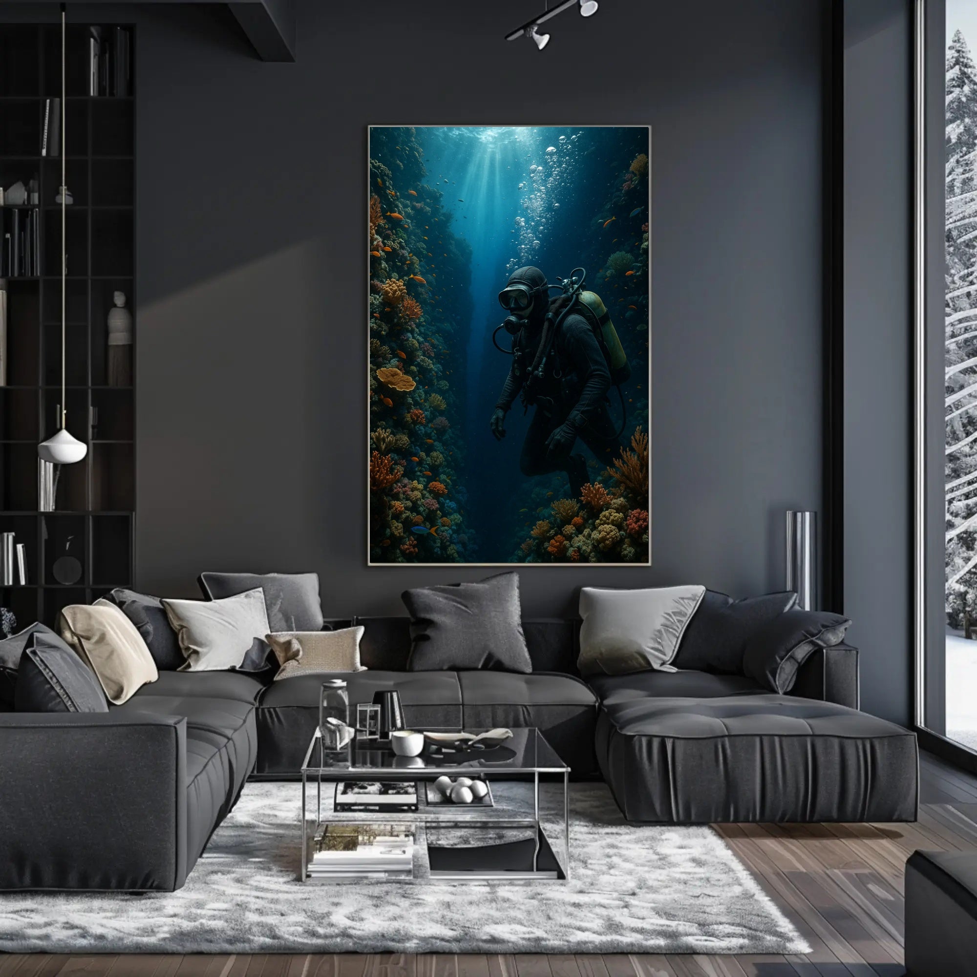 Underwater Adventure Coral Reef Travel Poster