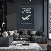A-4KU Skyhawk Military Aviation Icon Poster PosterGoat