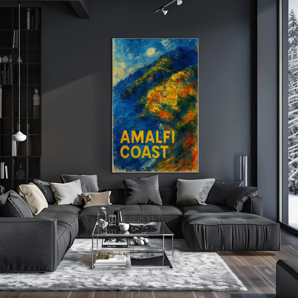Amalfi Coast Impression Poster Wall Art 18x24 Fine Art