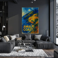 Amalfi Coast Impression Poster Wall Art 18x24 Fine Art