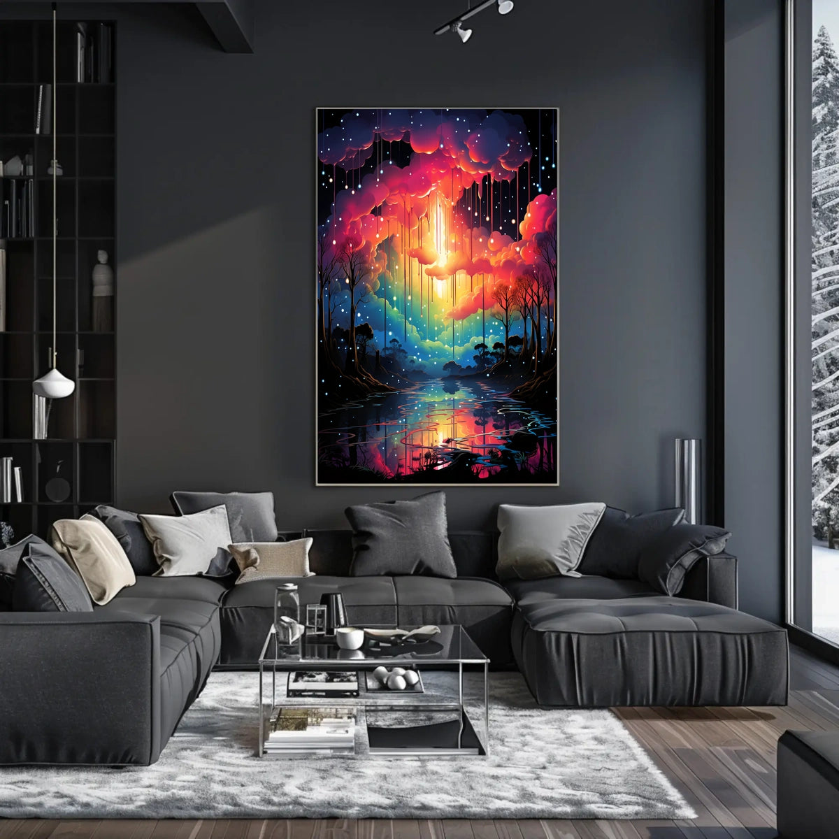 Dreamscape Multicolored Landscape Artistic Poster