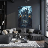 Haunted Mansion At Dusk Poster