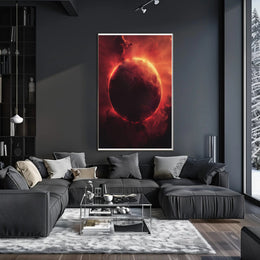 Celestial Red Planet Sci-Fi Art Poster PosterGoat