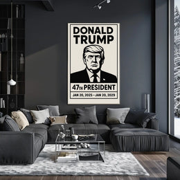 Trump Commanding Presence Monochrome Poster