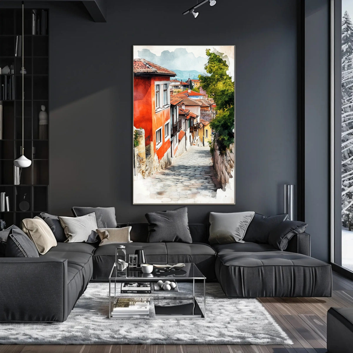 Bulgaria Plovdiv Old Town Colorful Streets Poster