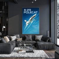 X-29 Polecat Forward-Swept Fury Poster PosterGoat